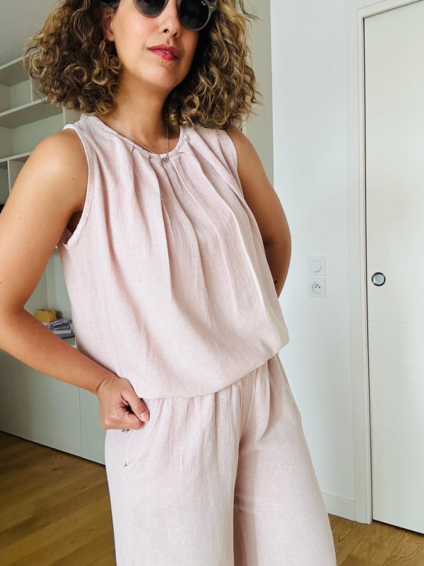 Top Alya - vieux rose