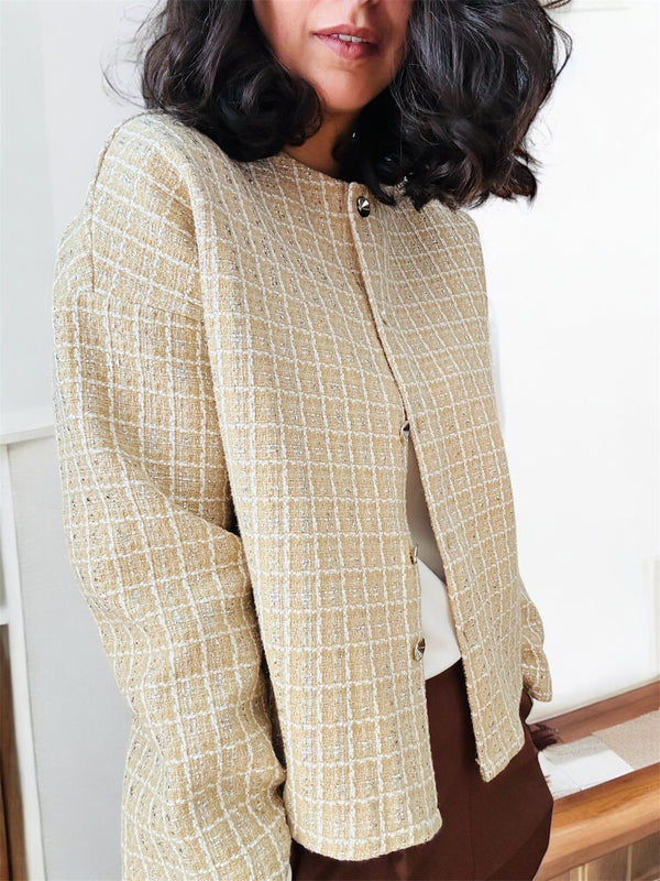 Veste Claudine - Tweed moutarde