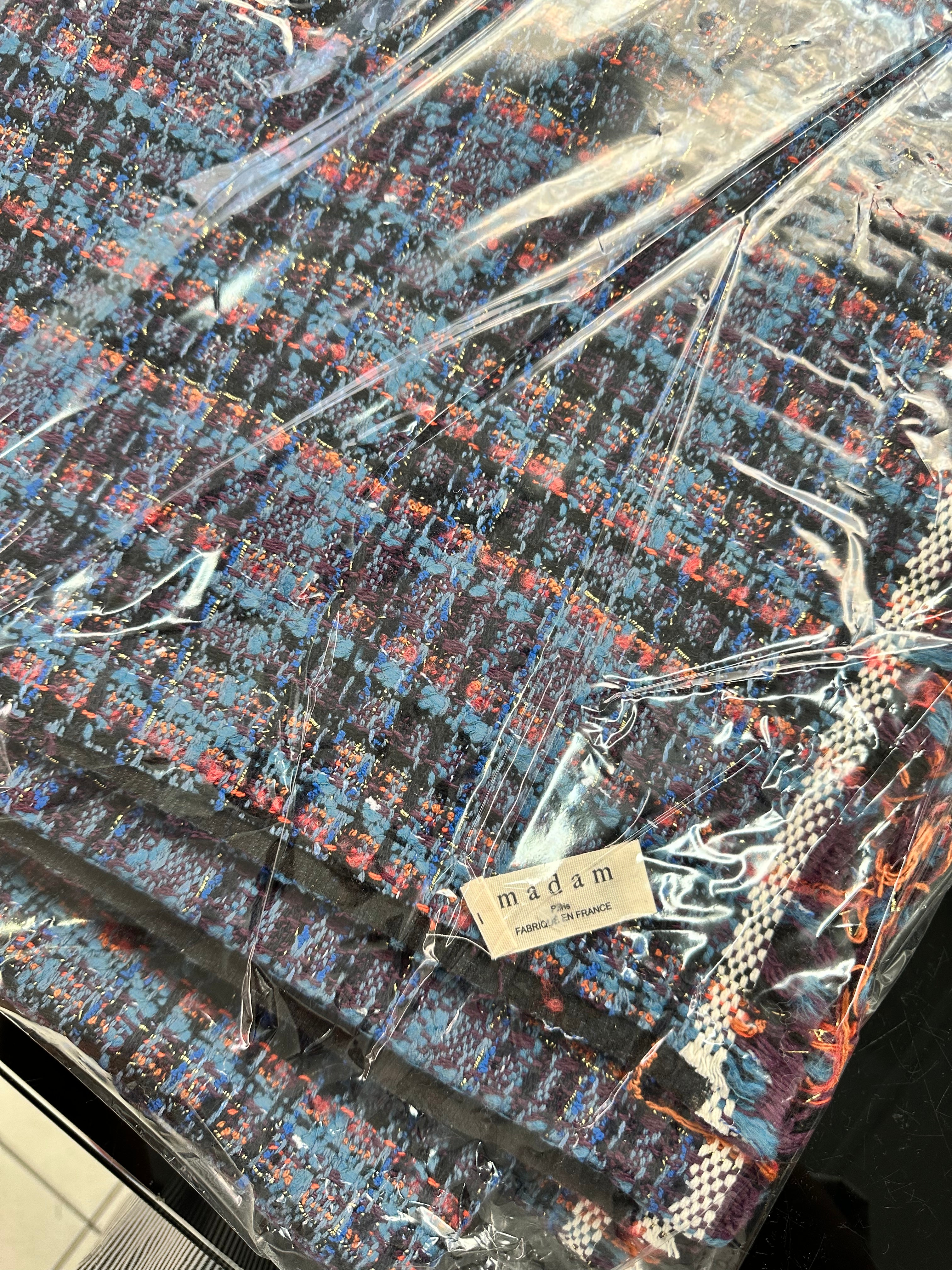 Tweed Fabric - Blue