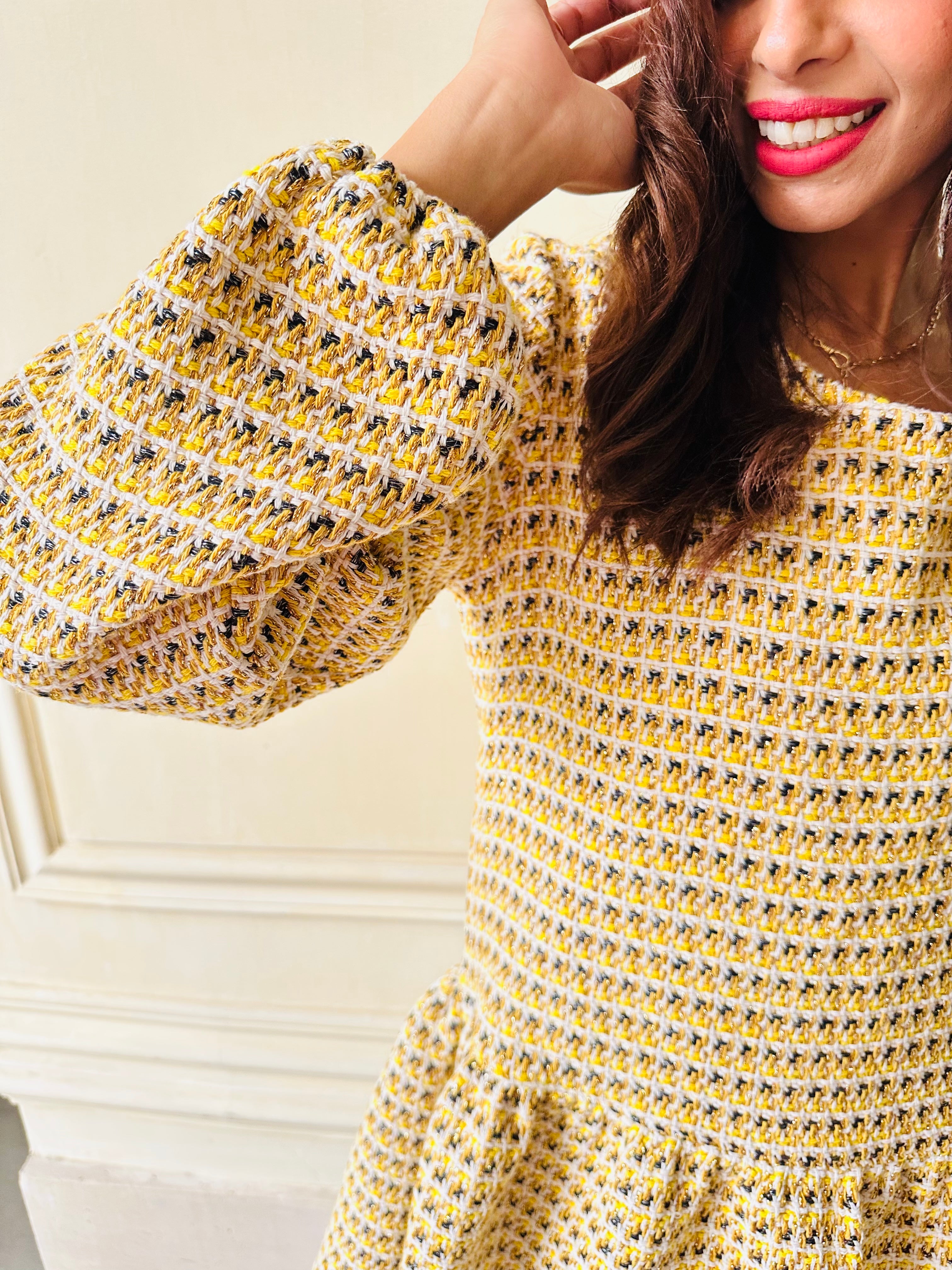 Céline Dress - Yellow Tweed 'Limited Edition'