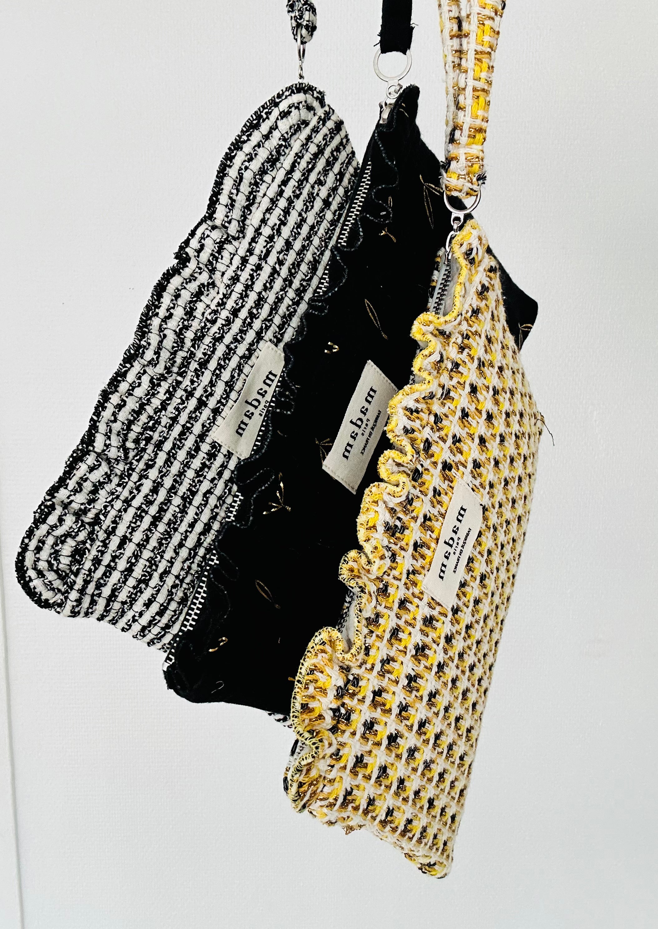 Madam pouch - Black and white tweed